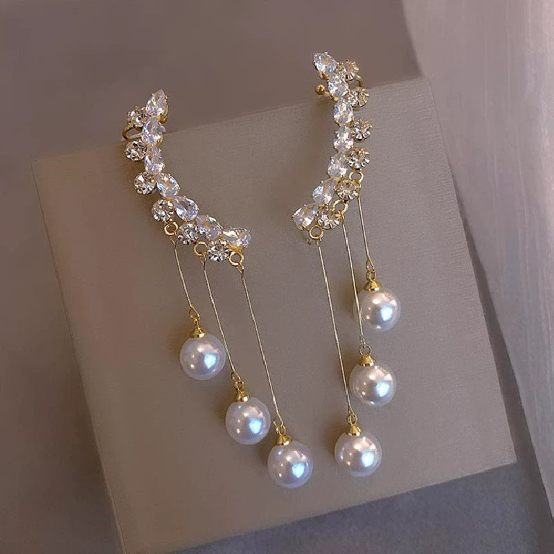 6 Set - New style diamond earrings for women ear clips (1 Set price - 61)