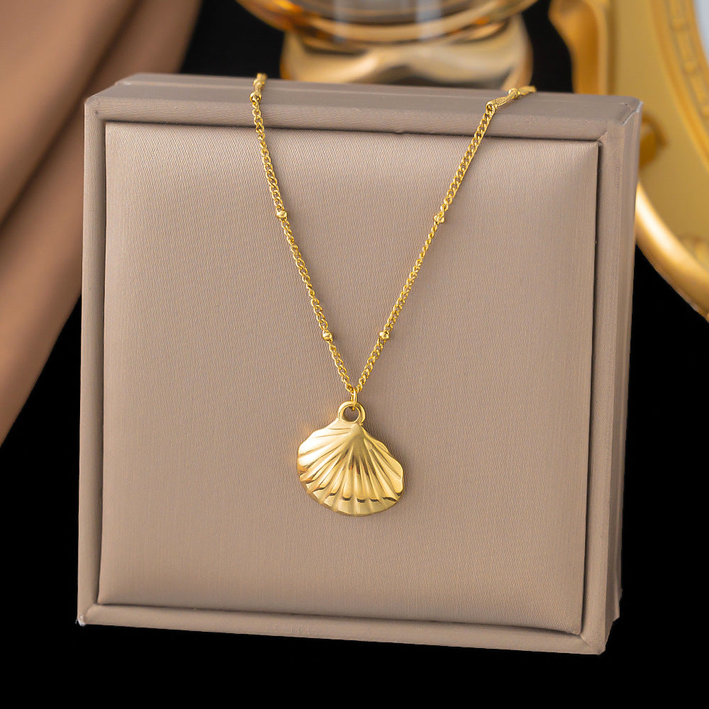 3 Pc - Anti Tarnish Shell necklace - Gold (1 Pc Price - 70)