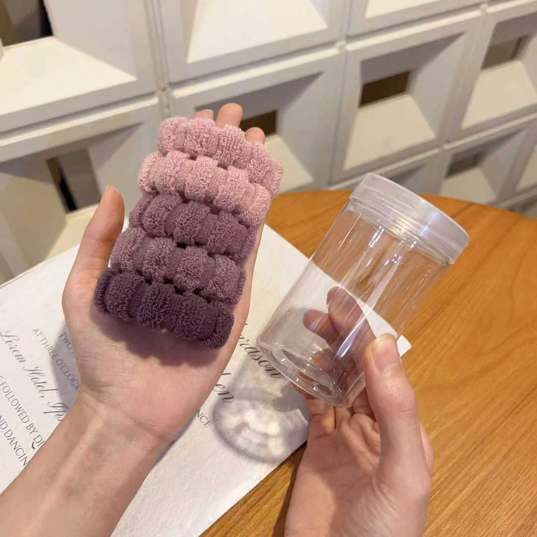 Purple Series Towel Ring Rubberband with box (5 piece set)