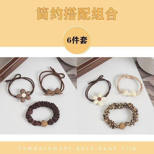 3 Set - Bow Flower 6-piece set rubberband  Card Packing (1 Set -  Price - 40)