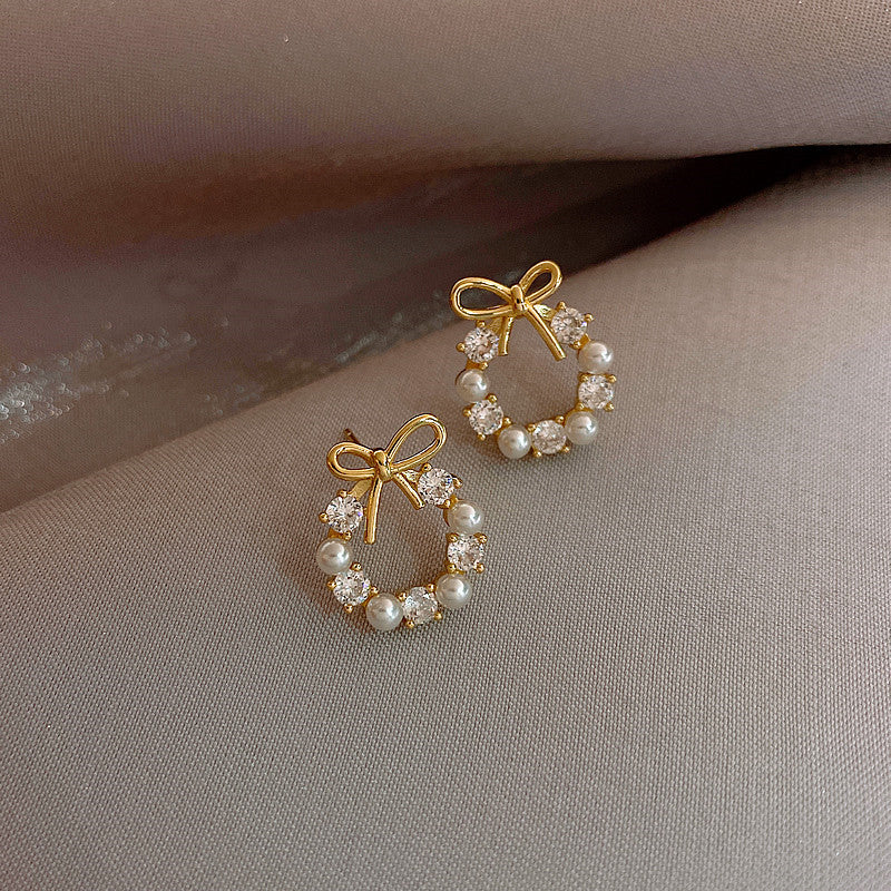6 Set - Korean small bow earrings - Golden (Unit price 15)