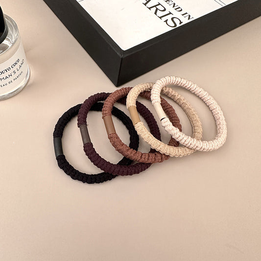 New milk coffee series of wrinkle style rubber bands (5 pc set)