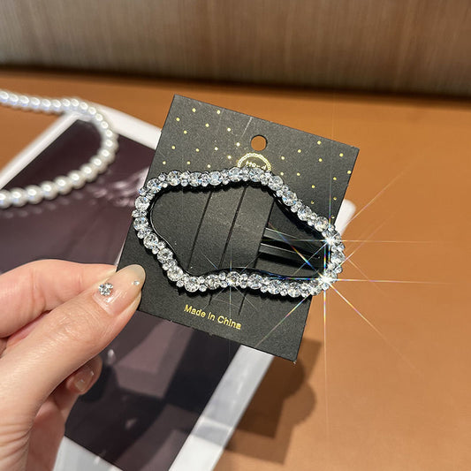 3 Pc - Rhinestone cloud hairpin - White (Unit Price - 9)