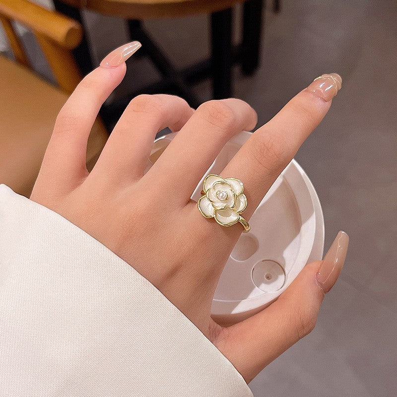 6 Pairs - Camellia Index Finger Flower Ring (1 Pair Price - 20)