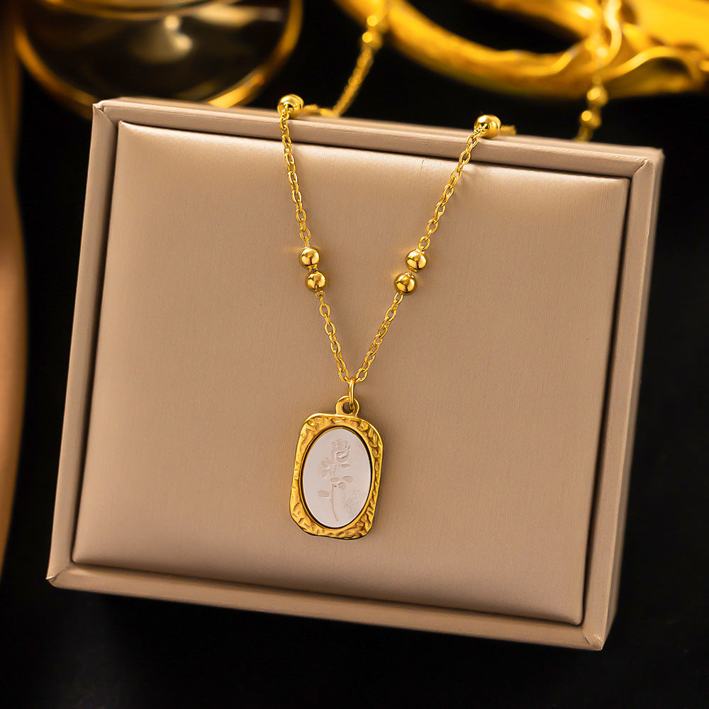 3 Pc - Anti Tarnish Rose necklace - Gold (1 Pc Price - 99)