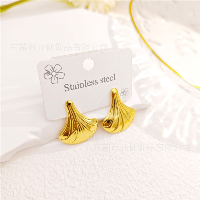 3 Pairs - Ginkgo Style Earrings (1 Pair Price - 44)
