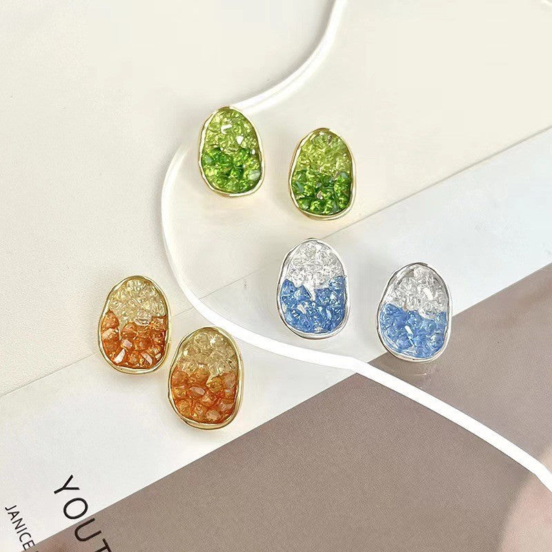 6 Set - New trend crystal earring (Mix color) (Unit price 32)