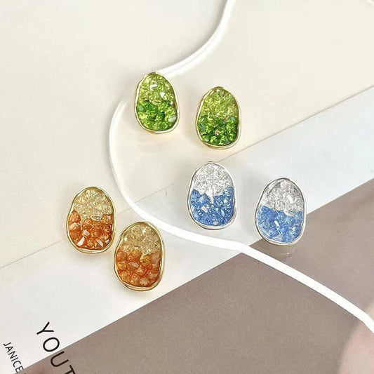6 Set - New trend crystal earring (Mix color) (Unit price 32)