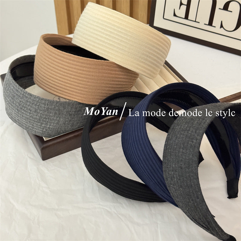 6 Pc - Knitted Ribbed Headband (Mix Color) (Unit Price - 33)