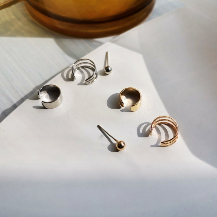 6 Set - Super fairy earclip earring - Golden (Unit price 15)