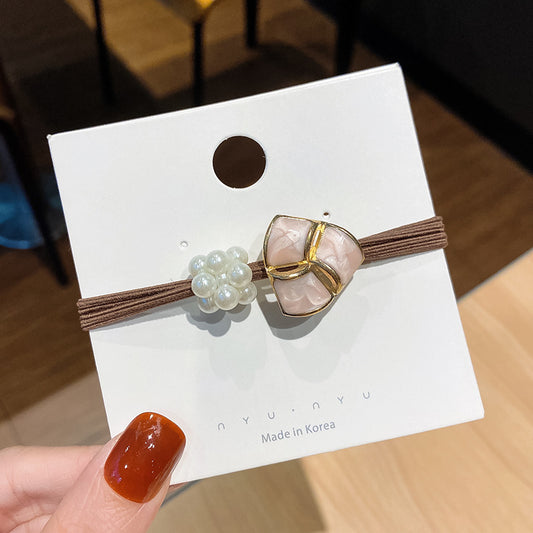 6 Pc - New pearl rubberband - Pink (1 Pc Price - 6)