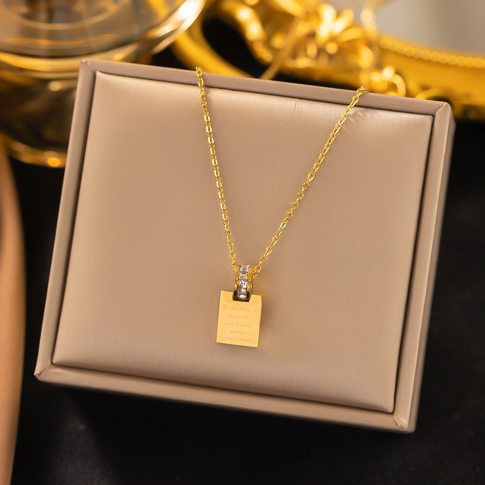 3 Pc - Anti Tarnish Love letter necklace - Gold (1 Pc Price - 58)