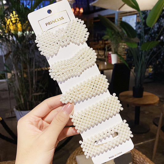 Korean pearl 5-piece set tiktok clip - Design4 Card Packing