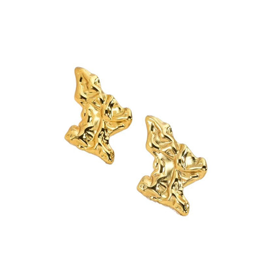 3 Pairs - Antio tarnish irregular design earrings (1 Pair Price - 44)