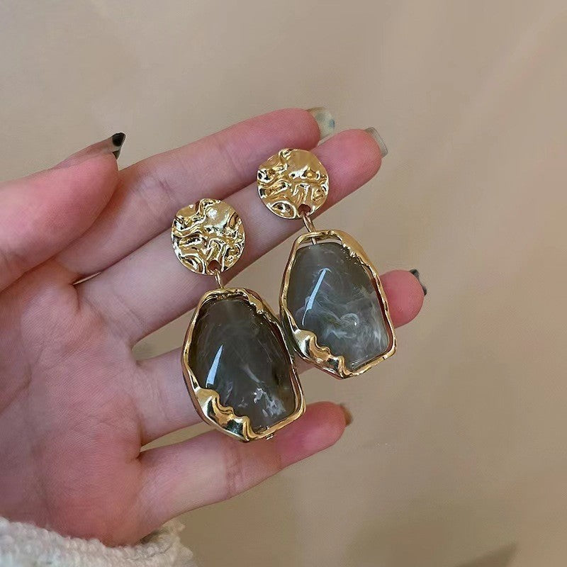 6 Pairs - Trendy Enamel Petal Earrings (Mix Color) (1 Pair Price - 43)