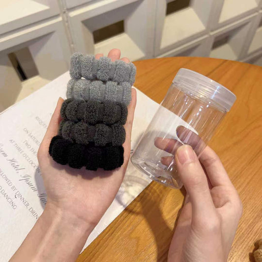 Grey Series Towel Ring Rubberband with box (5 piece set)