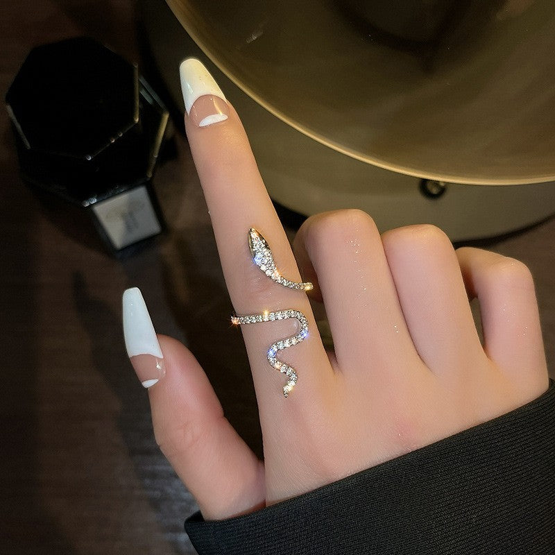 6 Pc - Micro-Paved Zircon Wrapped Snake Ring  (1 Pc Price - 19)