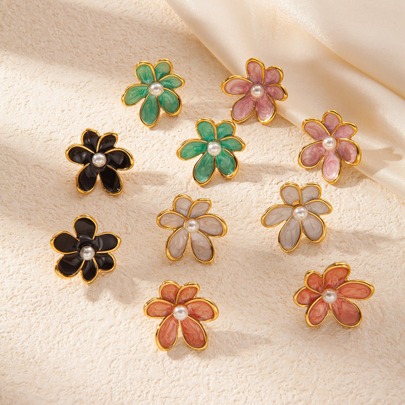 6 Pairs - Summer Flower Earrings (Mix Color) (1 Pair Price - 27)