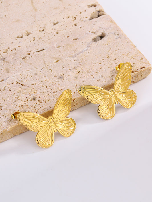 3 Pairs - Anti tarnish butterfly earrings Design3 (1 Pair Price - 44)