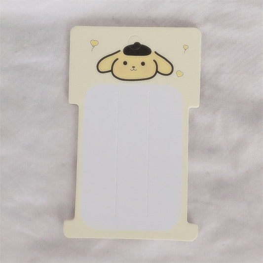 Yellow 7.5*12 cm Cardboard Cartoon Colored Hair Clips Hair Ties Cardboard Tags with OPP bag(Pack of 100)