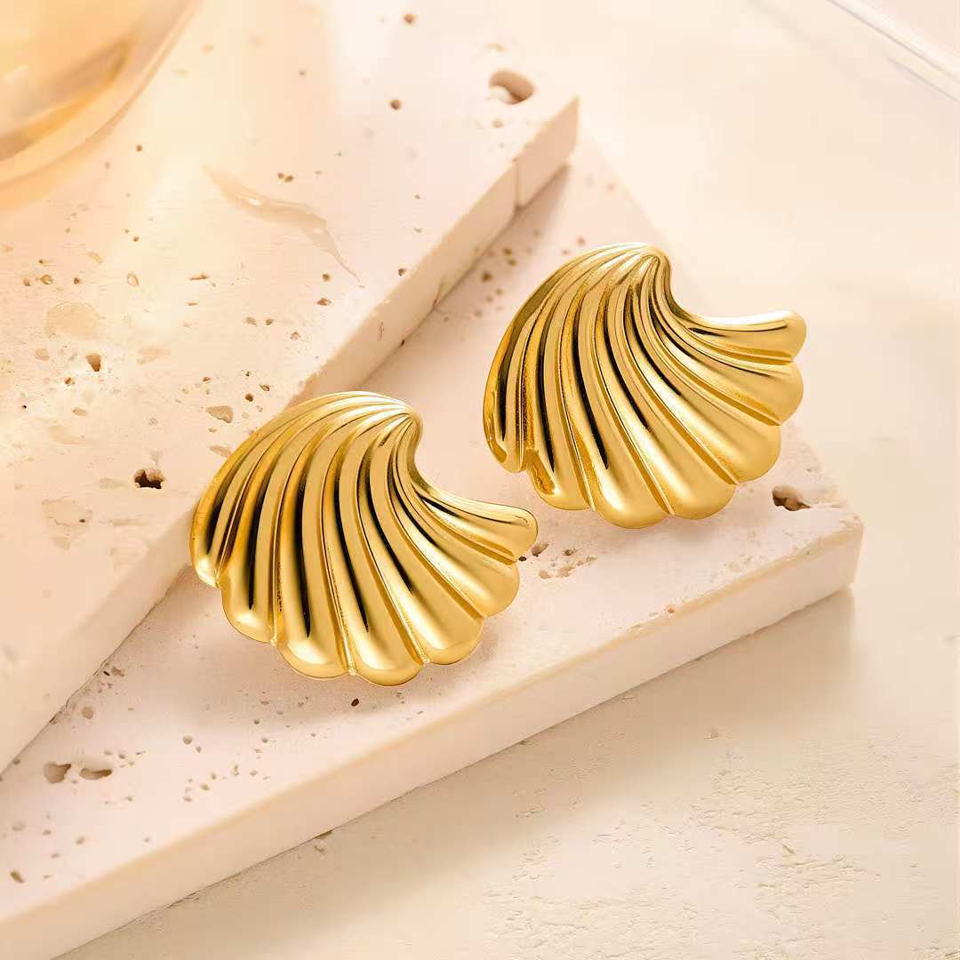 3 Pairs - Anti tarnish new shell design earrings (1 Pair Price - 44)