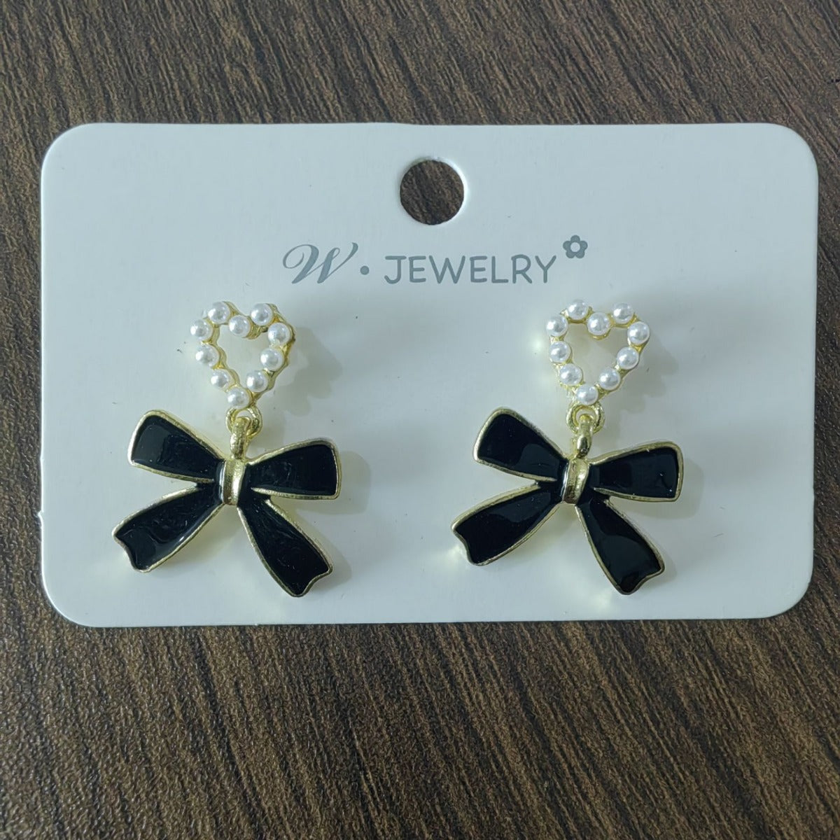 6 Set - Bowknot oil drop earrings (Mix color) (Unit price 30)