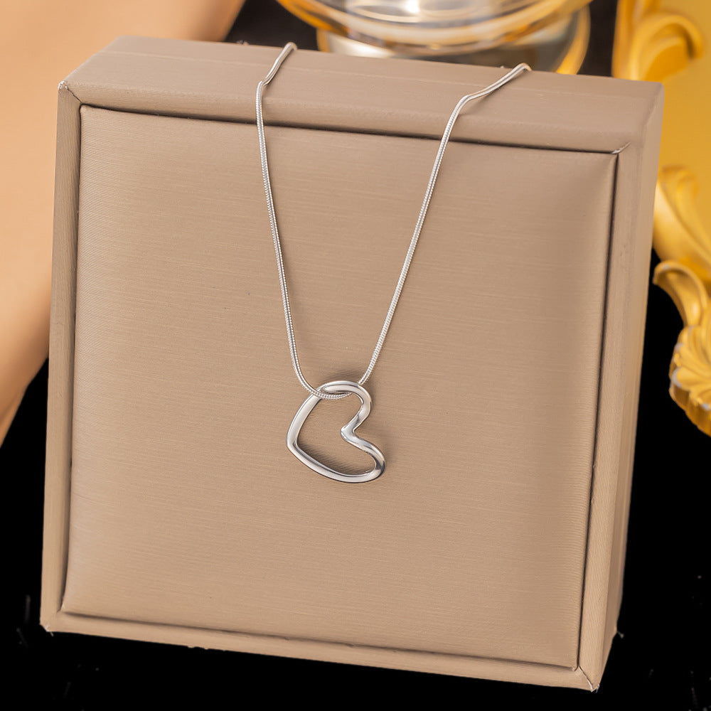 3 Set - Anti Tarnish Twisted love earrings and necklace set silver (1 Set Price - 88)