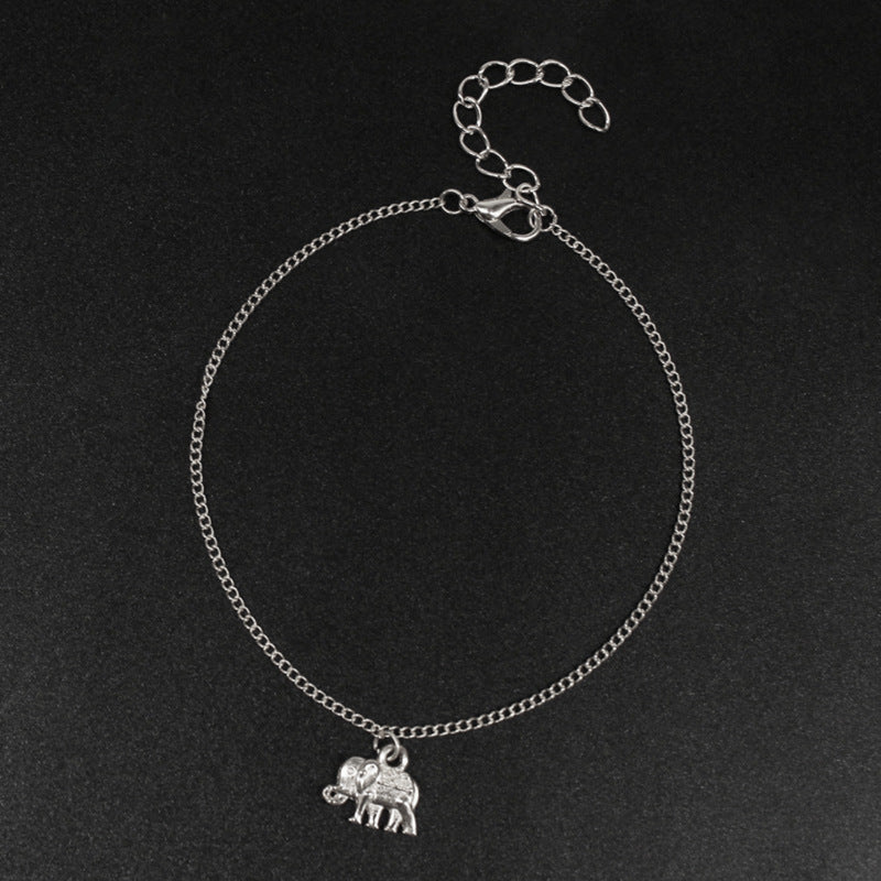 12 Pc - Elephant Pendant Anklet (Unit Price - 15)