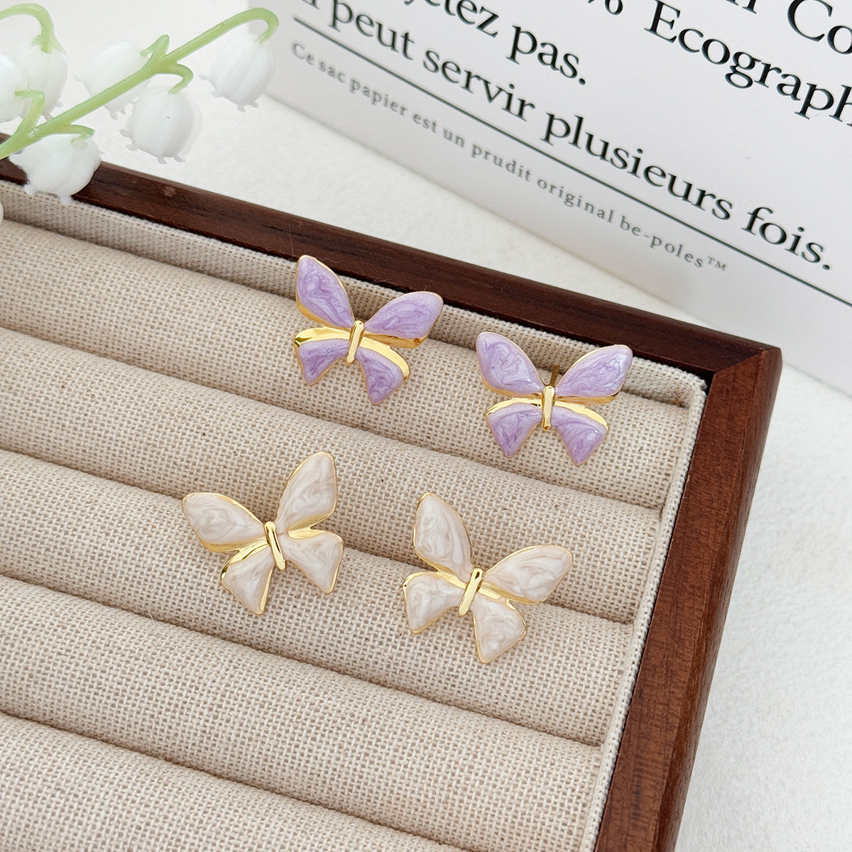 6 Pairs - Sweet Colorful Butterfly Earrings for Women (Mix Color) (1 Pair Price - 27)