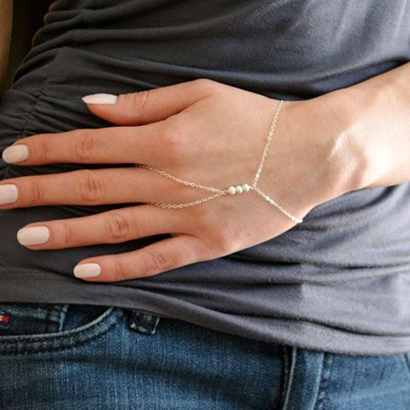 12 Pc - Pearl Finger Bracelet (Unit Price - 23)