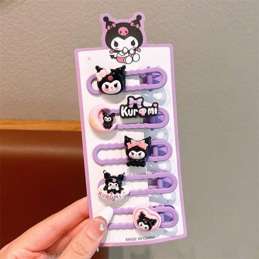 Sanrio cartoon duckbill clip - Design1 (5 pc set  card packing)