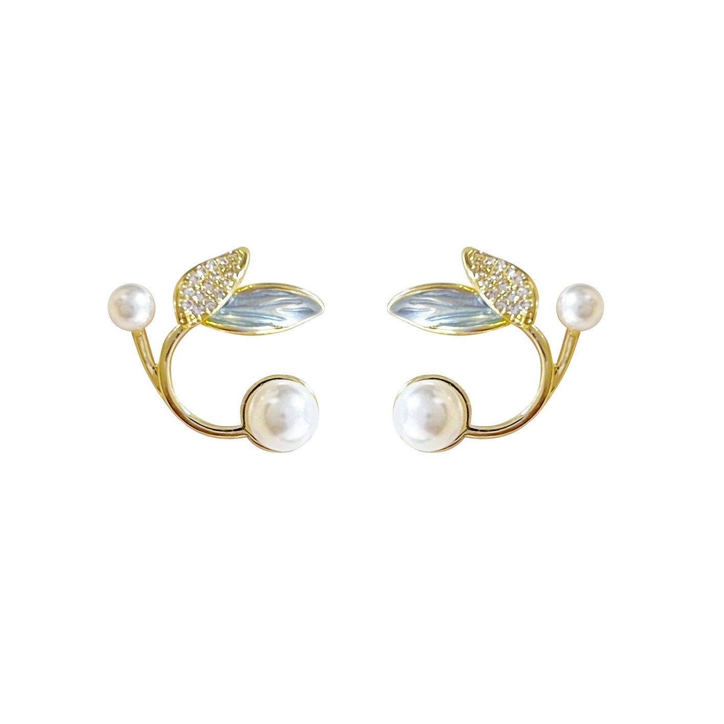 6 Set - Back Hanging small leaf spring and summer earrings (Unit price 24)