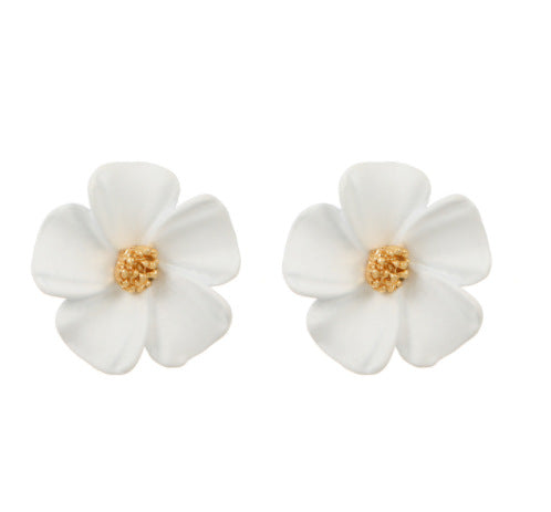 6 Pairs - New Style Fresh Flower Ear Studs (Mix Color) (1 Pair Price - 28)