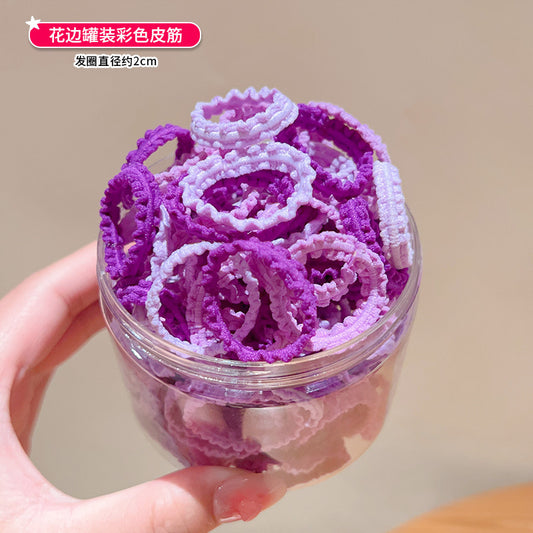 Purple lace 50 pieces rubberband - Box packing
