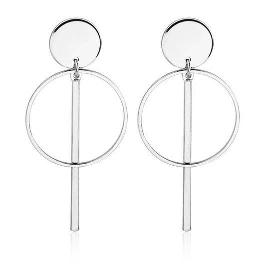 6 pc - Geometric Disc Earrings (Unit Price - 18)