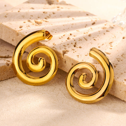3 Pairs - Anti tarnish spiral earrings (1 Pair Price - 44)