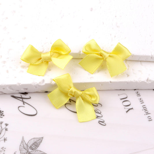 Yellow Ribbon 3cm bow mini hairpin (10 Pc Set Card packing)