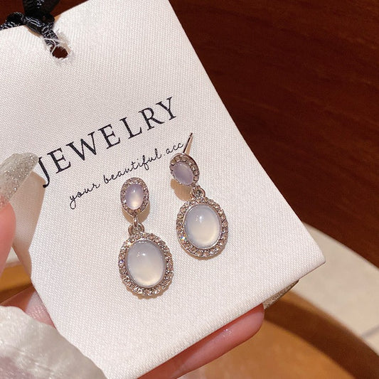 6 Pairs - Cat's Eye Drop-Shaped Earrings (1 Pair Price - 41)