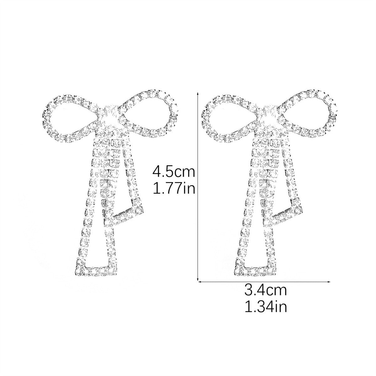 6 Set - Super shiny bow earrings (Unit price 42)