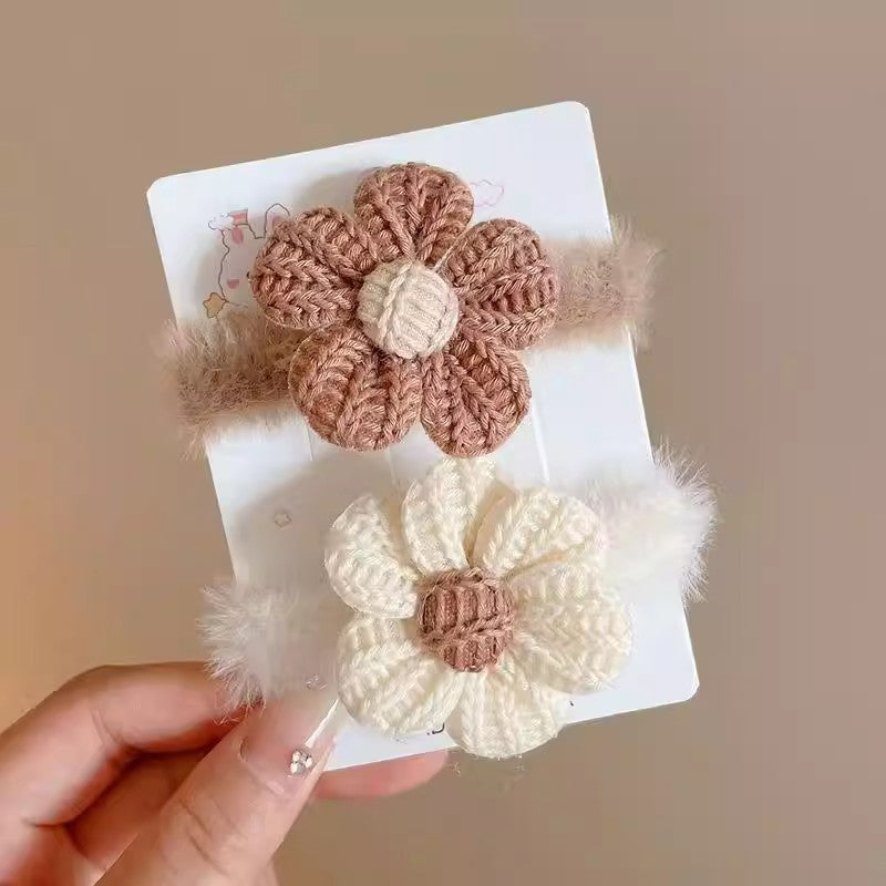 10 Pc - New Plush Bow Tassel Hair Rubberband (Mix Color) (Unit Price - 11)