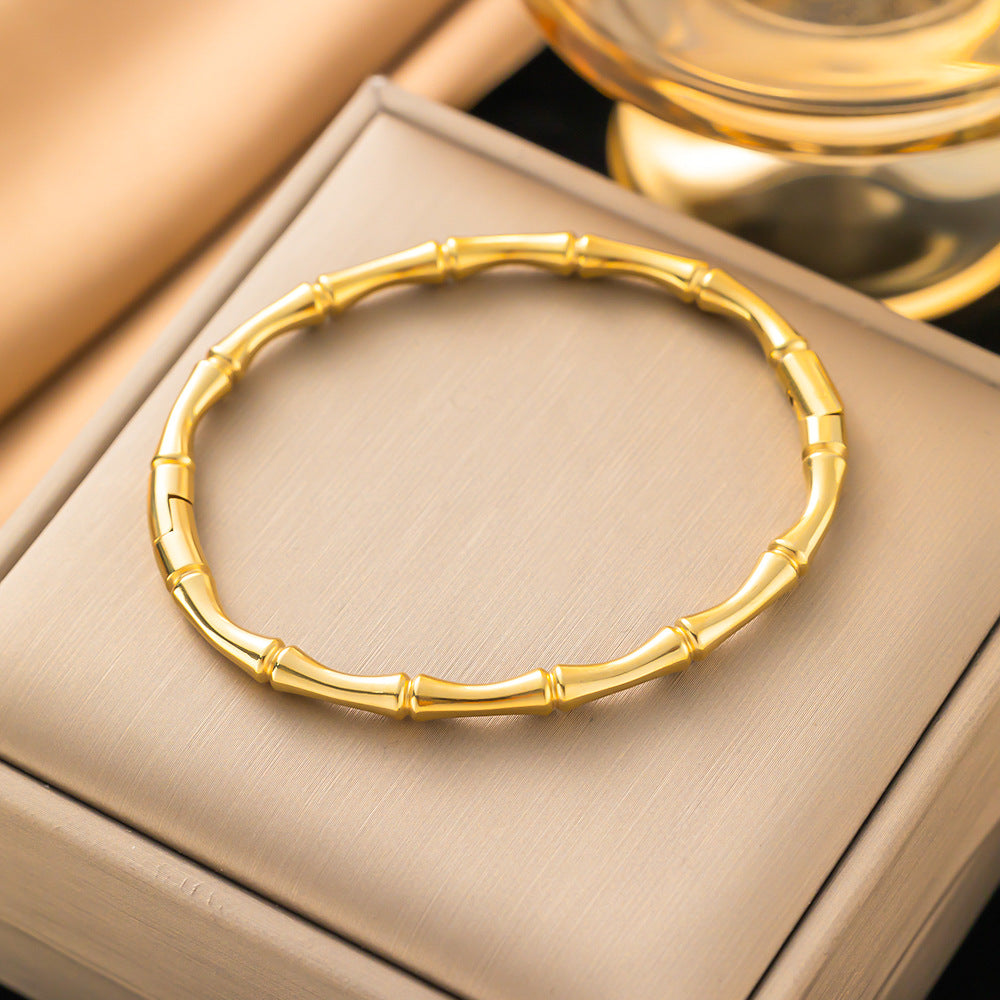 3 Pc - Anti Tarnish Bamboo bracelet gold (1 Pc Price - 150)