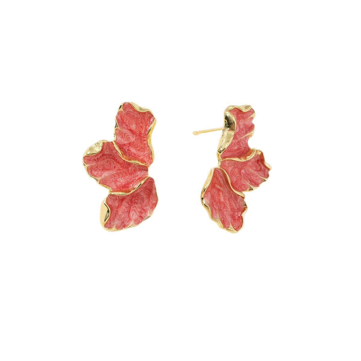 6 Pairs - Korean Style Forest Design Maple Leaf Flower Earrings (1 Pair Price - 26)