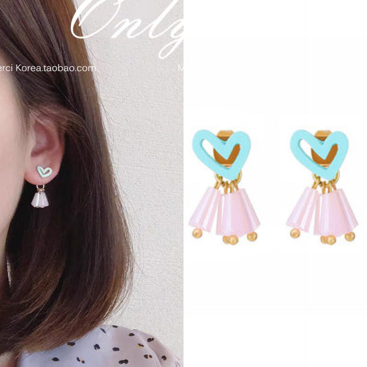 6 Set - Fashion simple Korean style earring - Blue (1 Set Price - 21)