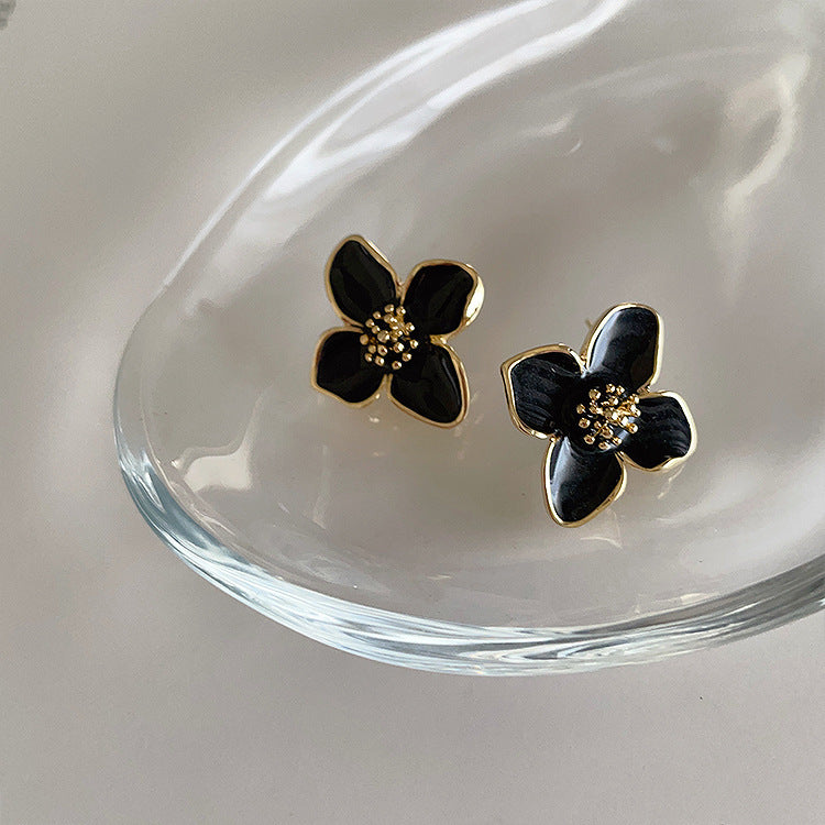 6 Pairs - Trendy and Personalized Four-Leaf Clover Oil Drop Earrings (Mix Color) (1 Pair Price - 21)