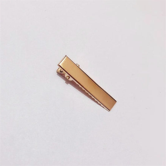 3 cm Gold Metal Clip Accessories, Simple Geometric Small DIY Duckbill Clip, Handmade Jewelry Making and Wholesale (Pack of 50)
