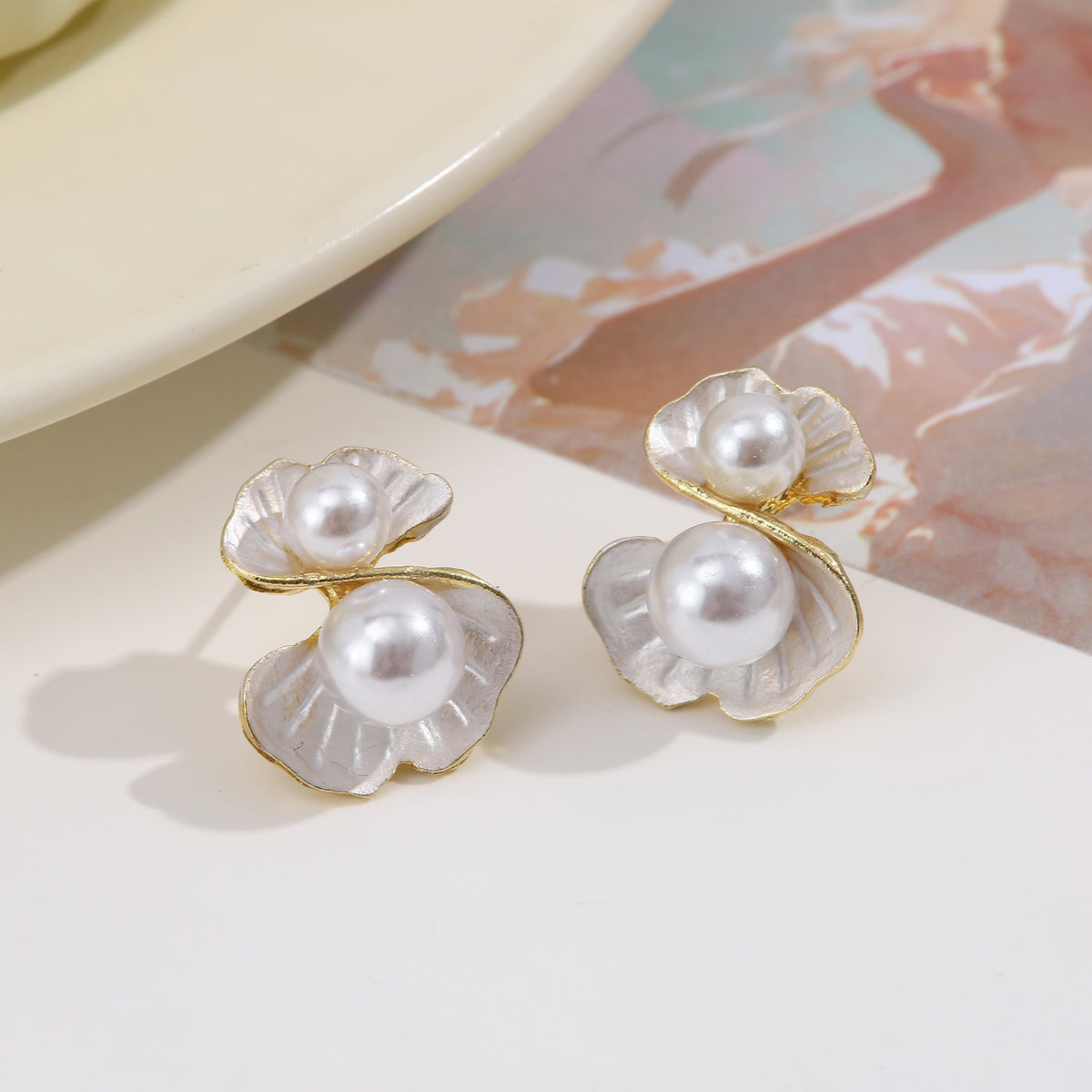 6 Pairs - Ginkgo Unique and Elegant Shell Earrings (1 Pair Price - 32)