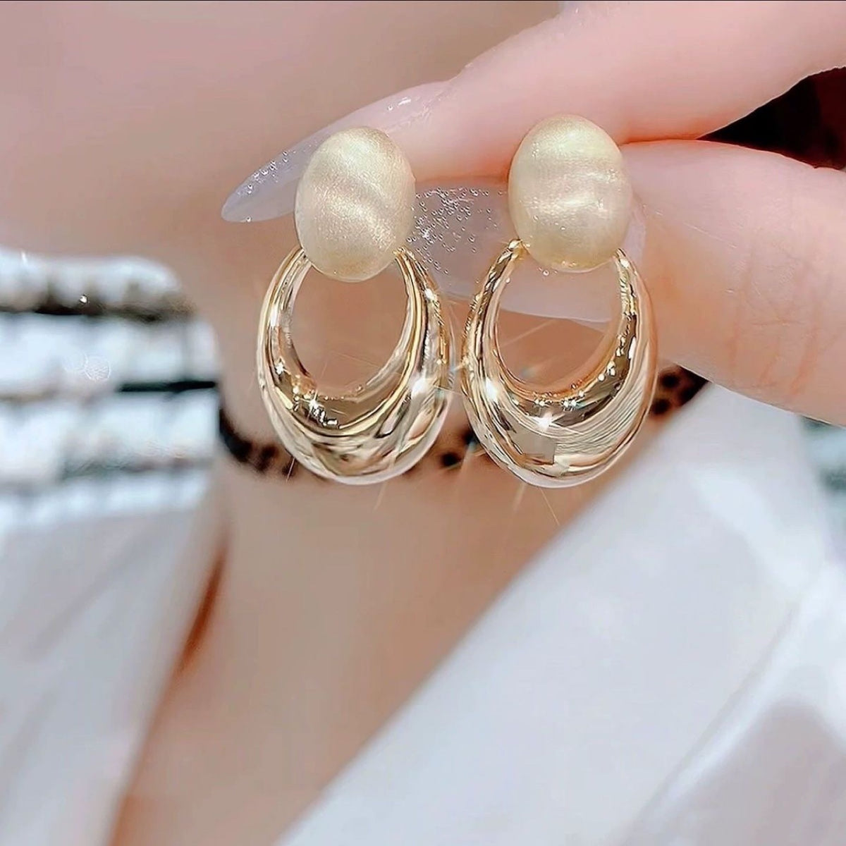 6 Pairs - Retro Glossy Water Drop Earrings (1 Pair Price - 29)