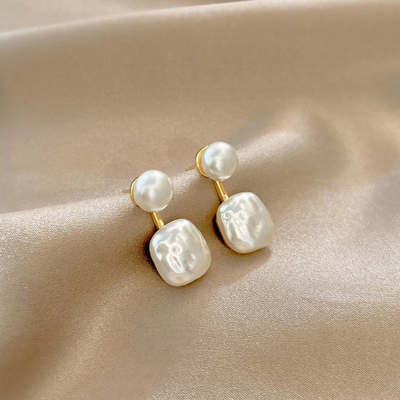6 Pairs - Simple French Irregular Imitation Pearl Earrings (1 Pair Price - 30)