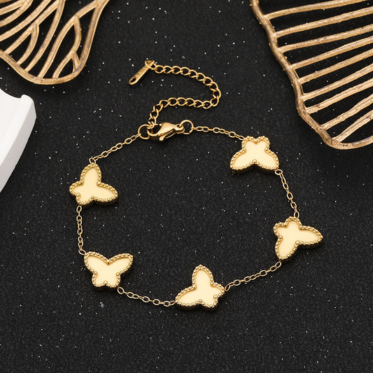 3 Pc - Butterfly Bracelet - Golden (Unit Price - 63)