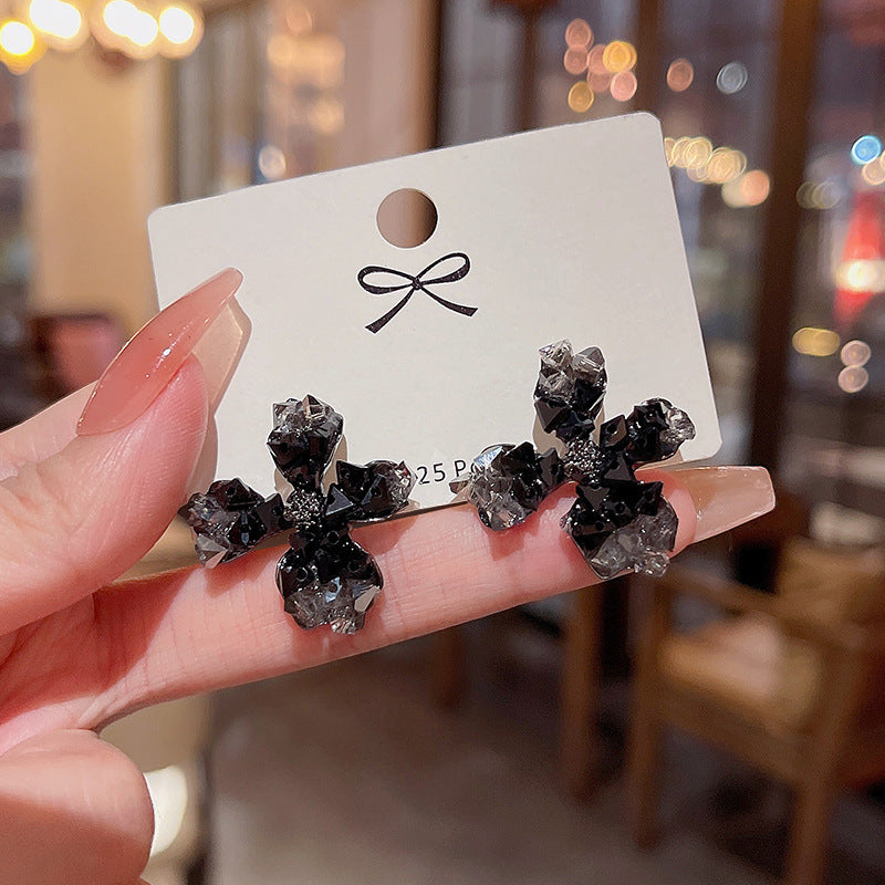 6 Set - Korean irregular crystal earrings (Mix color) (Unit price 42)